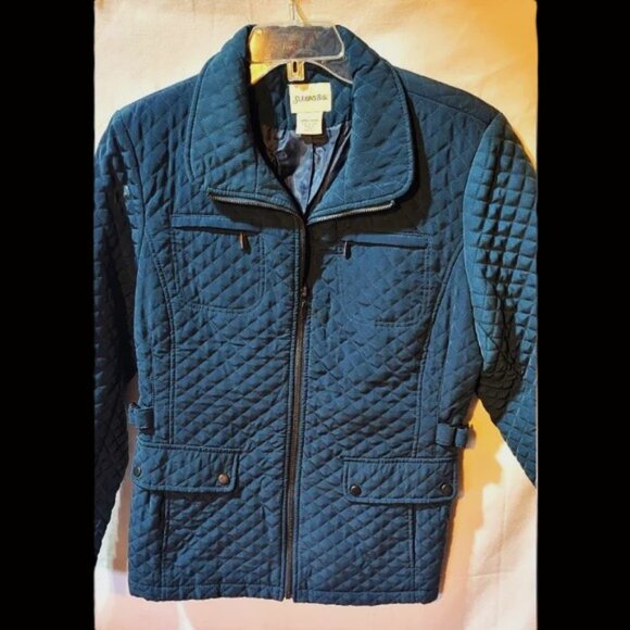 St John's Bay Green quilted jacket size Large - Picture 1 of 5